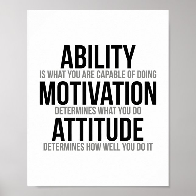 Ability Motivation Attitude Poster (Front)