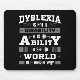 Ability Ribbon Learning Disability Dyslexic Gift  Mouse Mat