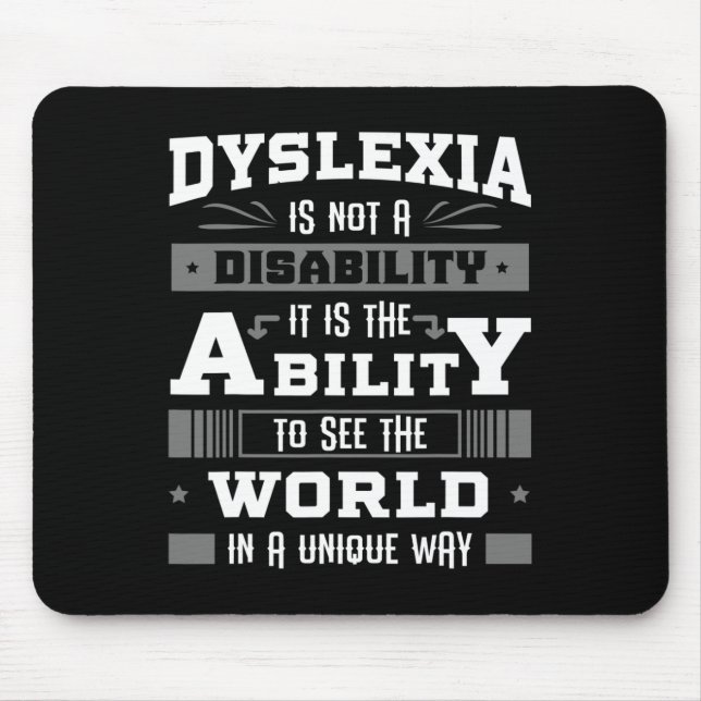 Ability Ribbon Learning Disability Dyslexic Gift  Mouse Mat (Front)