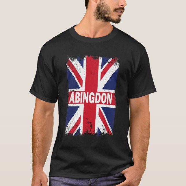 Abingdon - England city with United Kingdom flag T-Shirt (Front)