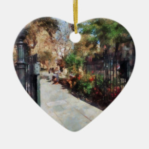 Abingdon Square Park Greenwich Village Ceramic Tree Decoration