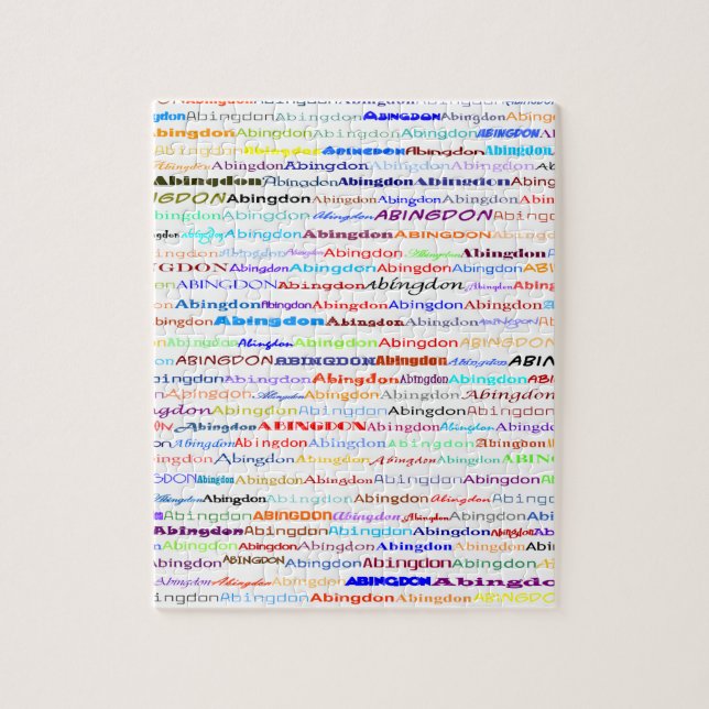 Abingdon Text Design II Puzzle (Vertical)