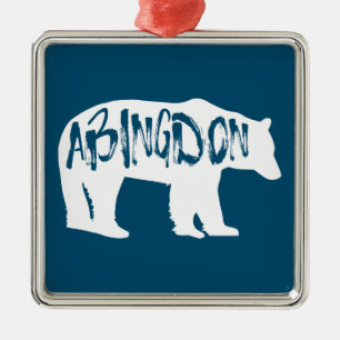 Abingdon Virginia Bear Metal Tree Decoration