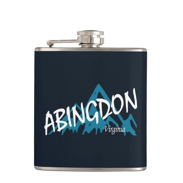 Abingdon Virginia Mountains Hip Flask (Front)