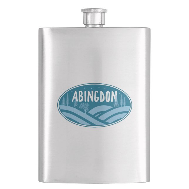 Abingdon Virginia Outdoors Hip Flask (Front)