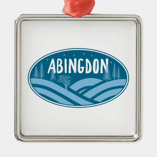 Abingdon Virginia Outdoors Metal Tree Decoration (Front)