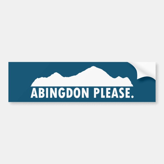 Abingdon Virginia Please Bumper Sticker (Front)