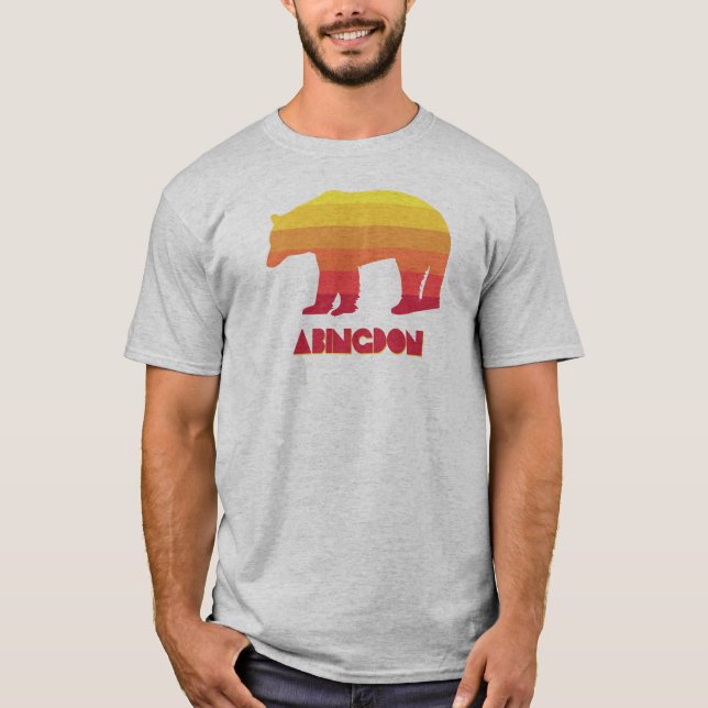 Abingdon Virginia Rainbow Bear T-Shirt (Front)