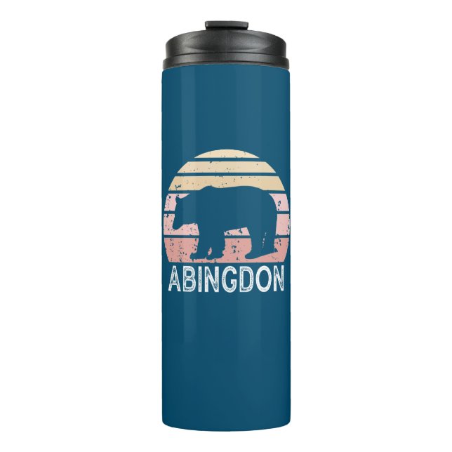 Abingdon Virginia Retro Bear Thermal Tumbler (Front)