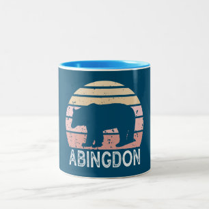 Abingdon Virginia Retro Bear Two-Tone Coffee Mug