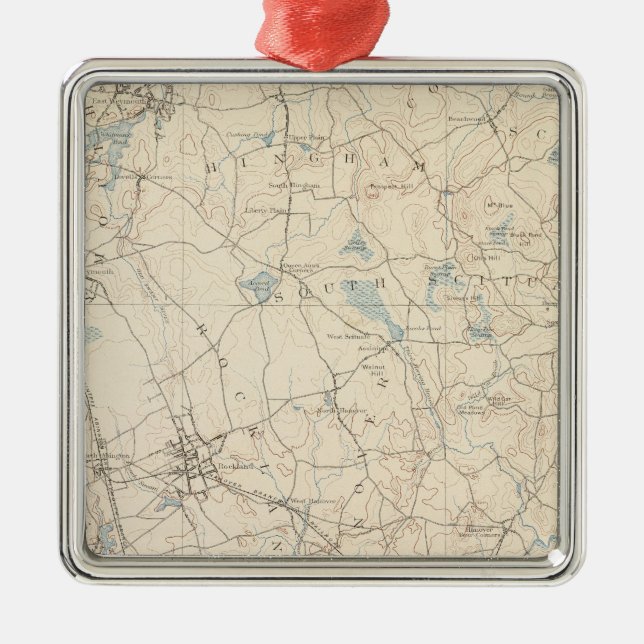 Abington, Massachusetts Metal Tree Decoration (Front)