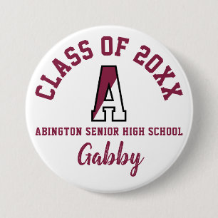 Abington Senior High School Button Logo Custom