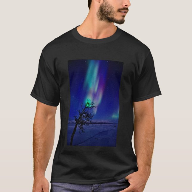 Abisko Sweden Northern Light ,Ski T-Shirt (Front)