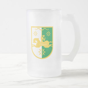abkhazia emblem frosted glass beer mug