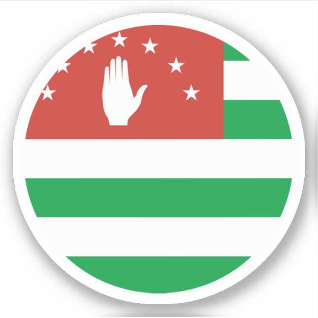 Abkhazia Flag Round Sticker (Front)