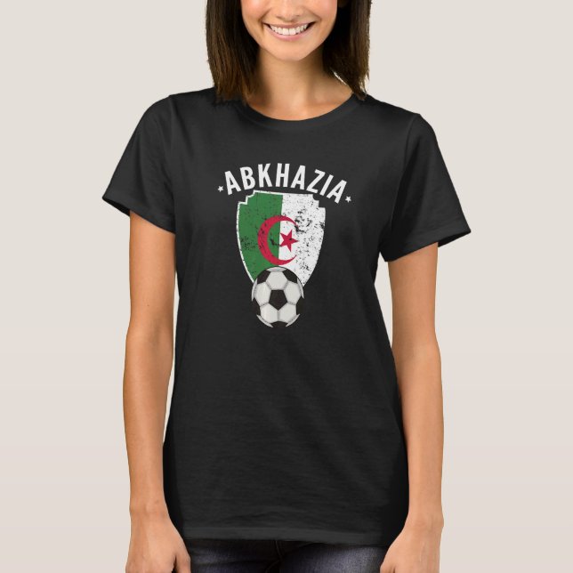 Abkhazia Soccer Ball Abkhazia Flag Football Abkhaz T-Shirt (Front)