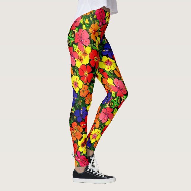 ABL - 309 - Hibiscus Colour - Leggings (Right)