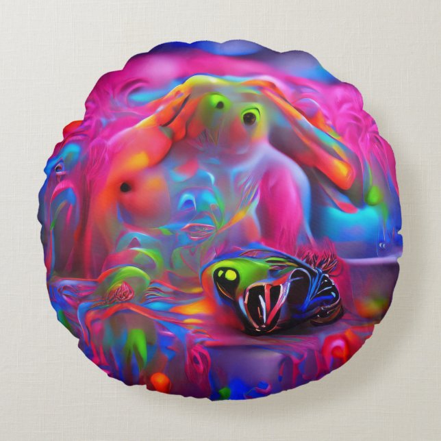 Ablutophobia  round cushion (Front)