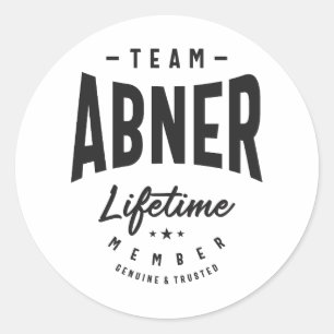 Abner Lifetime Member Personalised Name Abner Classic Round Sticker