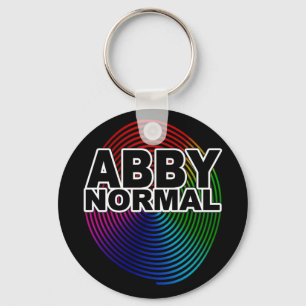 Abnormal Abby Normal Coloured Warped Spiral Crazy Key Ring