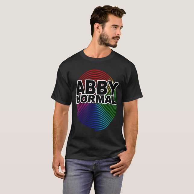 Abnormal Abby Normal Coloured Warped Spiral Crazy T-Shirt (Front Full)