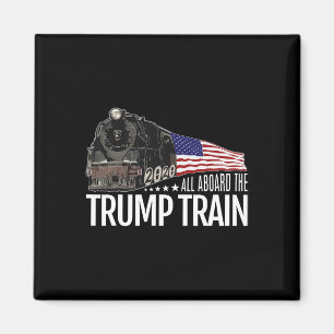 Aboard The Trump Train 2020 American Flag Reelect  Magnet