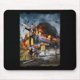Aboard The Trump Train Funny Donald Trump 2024 Ele Mouse Mat