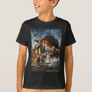 Aboard The Trump Train Funny Donald Trump 2024 Ele T-Shirt