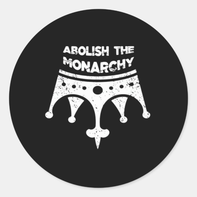 Abolish Anti No Kings In America Bumper Classic Classic Round Sticker (Front)