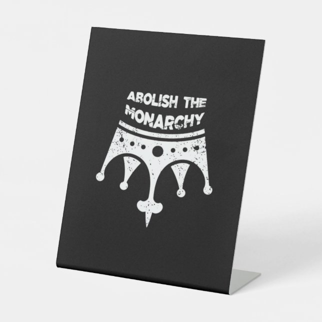 Abolish Anti No Kings In America Bumper Classic Pedestal Sign (Front)