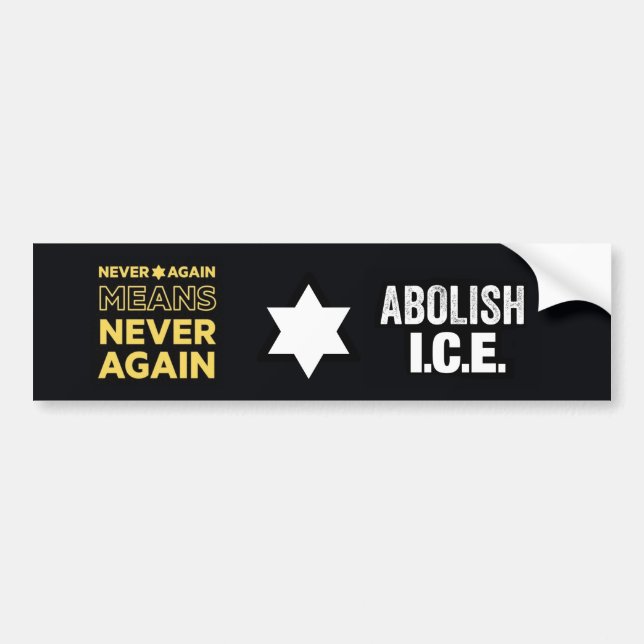 Abolish I.C.E. Bumper Sticker (Front)