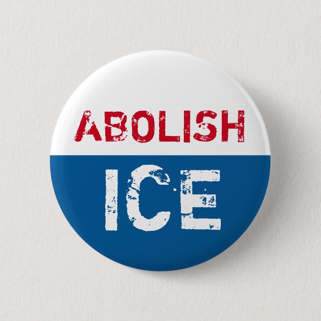 ABOLISH ICE 6 CM ROUND BADGE (Front)