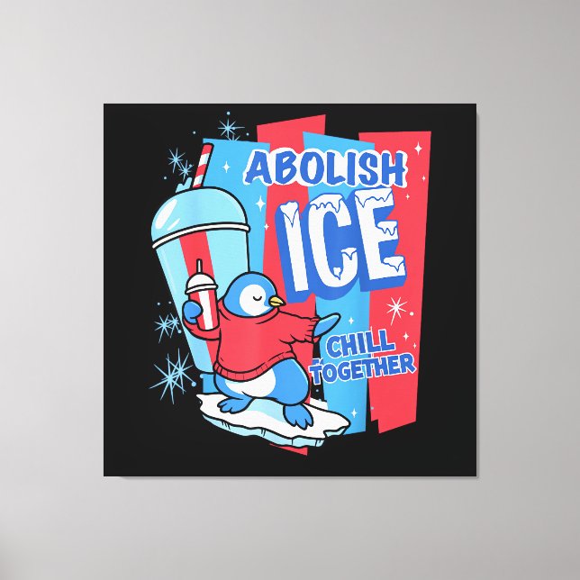 Abolish Ice Canvas Print (Front)