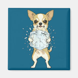 Abolish ice funny chihuahua no ice dog meme  magnet
