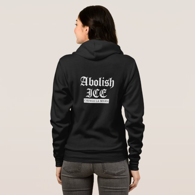 Abolish ICE – Gothic Protest Statement Hoodie (Back Full)