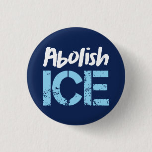 Abolish ICE Lt Blue Dk Blue 3 Cm Round Badge