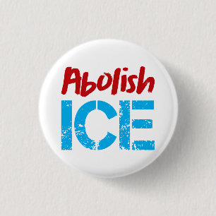 Abolish ICE Red Blue 3 Cm Round Badge