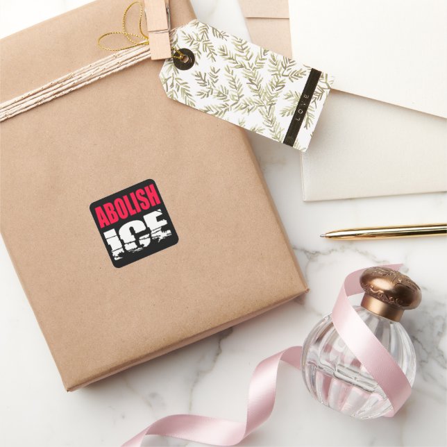 Abolish ICE Square Sticker (Gifting)