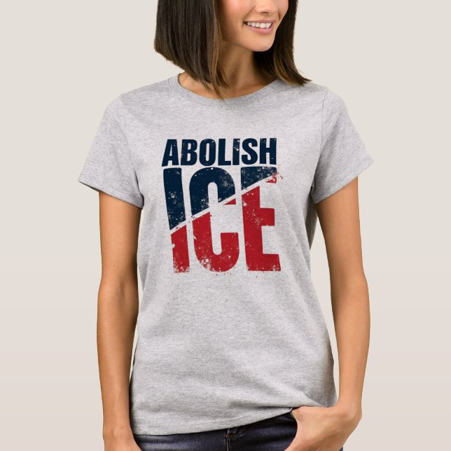 Abolish ICE Vintage Protest T-Shirt (Front)