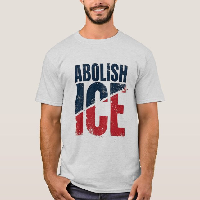 Abolish ICE Vintage Protest T-Shirt (Front)