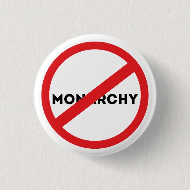 Abolish the Monarchy 3 Cm Round Badge (Front)