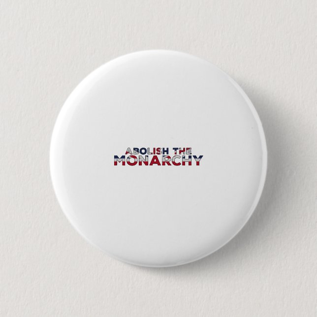 Abolish the Monarchy 6 Cm Round Badge (Front)