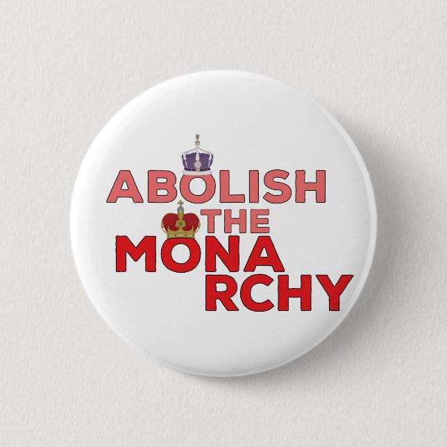 Abolish the Monarchy 6 Cm Round Badge (Front)