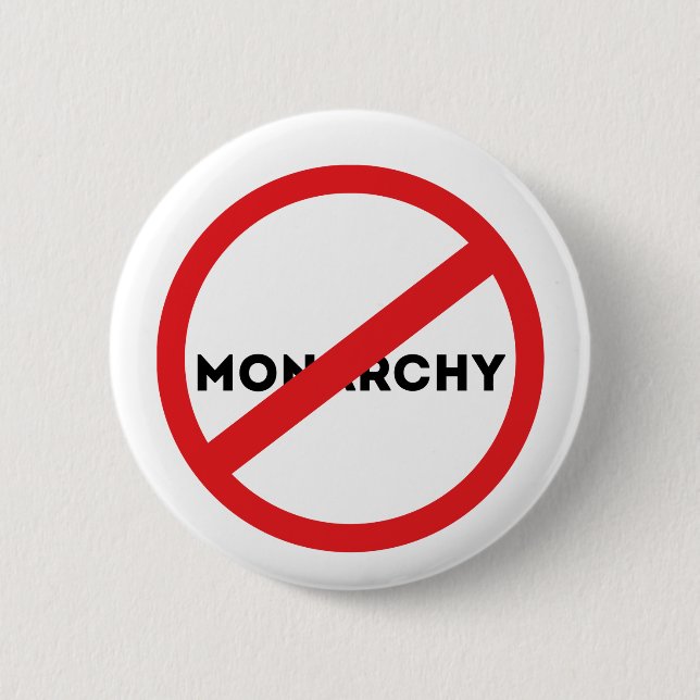 Abolish the Monarchy 6 Cm Round Badge (Front)