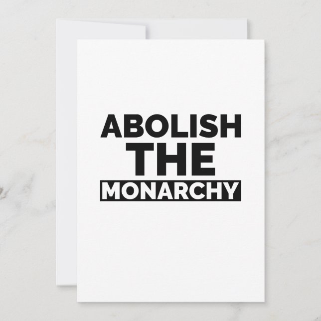 Abolish the monarchy holiday card (Front)