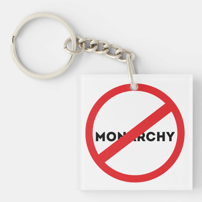 Abolish the Monarchy Key Ring (Front)
