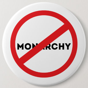 Abolish the Monarchy Magnet 6 Cm Round Badge