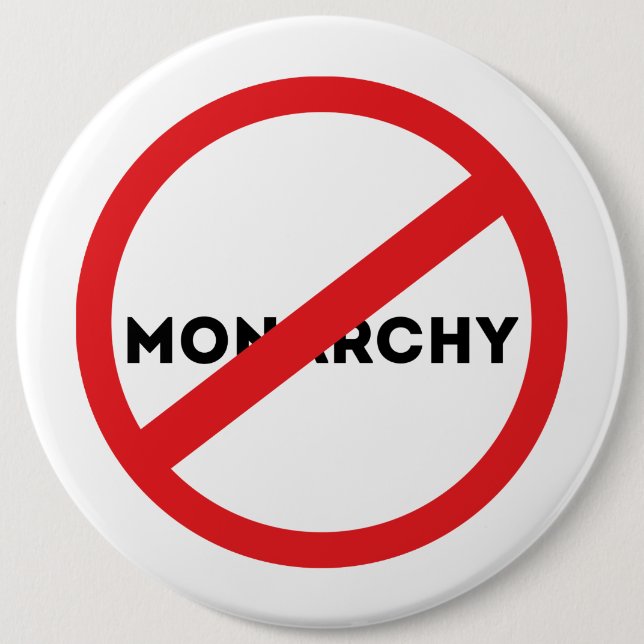 Abolish the Monarchy Magnet 6 Cm Round Badge (Front)