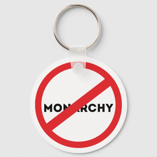 Abolish the Monarchy Magnet Key Ring (Front)