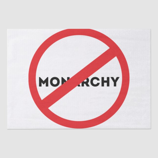 Abolish the Monarchy Tissue Paper (Front)